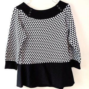 White House Black Market Triangle Pattern Sweater